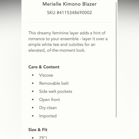 Anthropologie Marielle kimono blazer - Picture 4 of 11